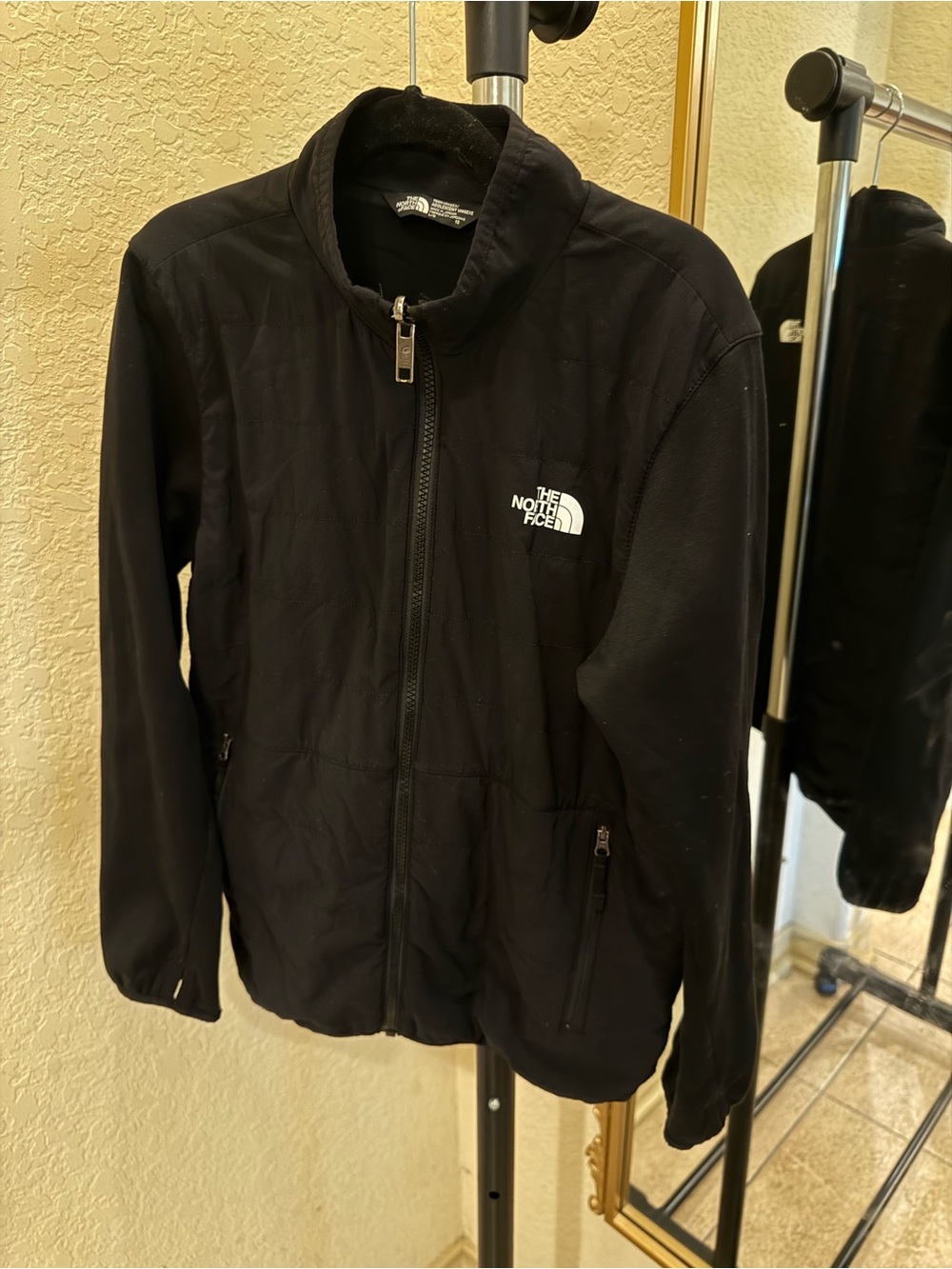 The North Face Unisex Black Zip Jacket size 12